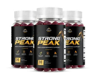 Three bottles of Strong Peak gummies
